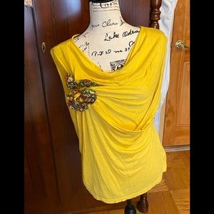 KENZO Top yellow cotton flower
